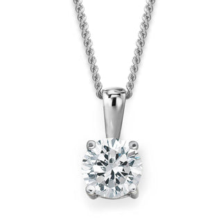 1 ct. Solitaire Pendant Platinum Clad