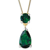 Boldly Beautiful Emerald Pendant 18ct Gold Clad