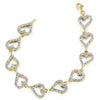 Bonded Hearts Bracelet 18ct Gold Clad