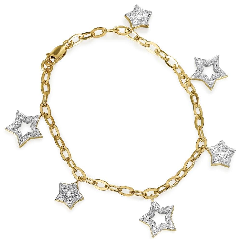 Shimmering Star Bracelet 18ct Gold Clad