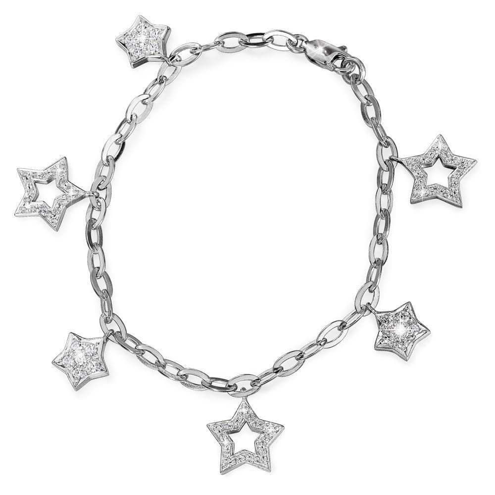 Shimmering Star Bracelet Platinum Clad