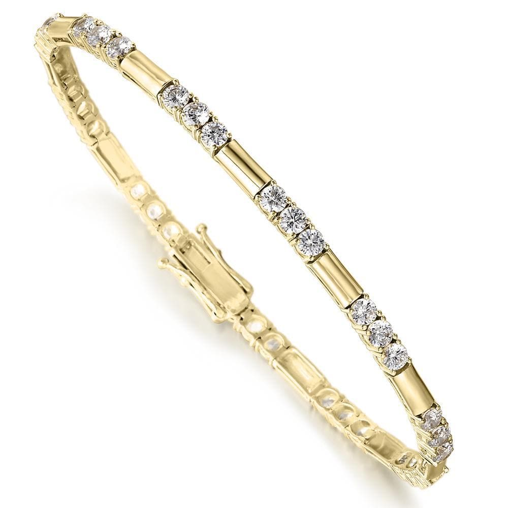 Side by Side Bracelet 18ct Gold Clad