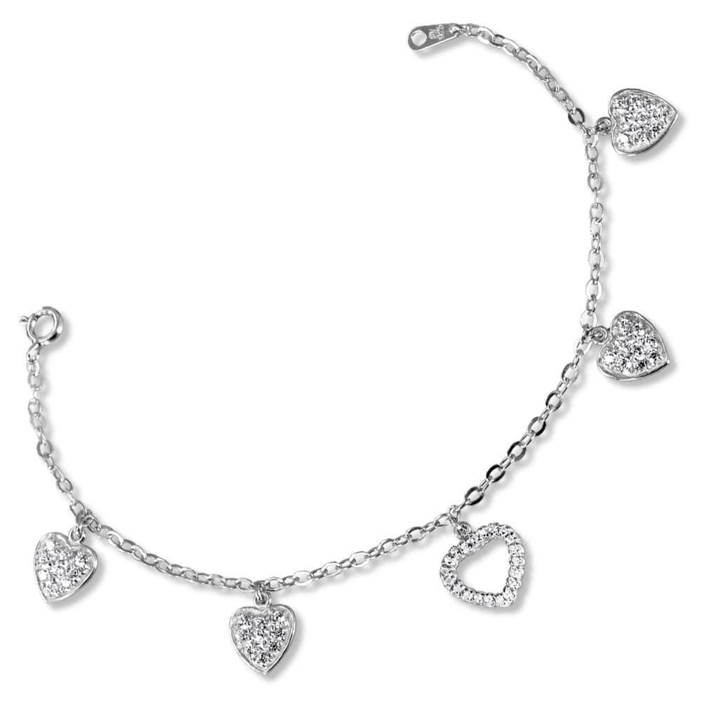 Hearts a Fire Bracelet Platinum Clad